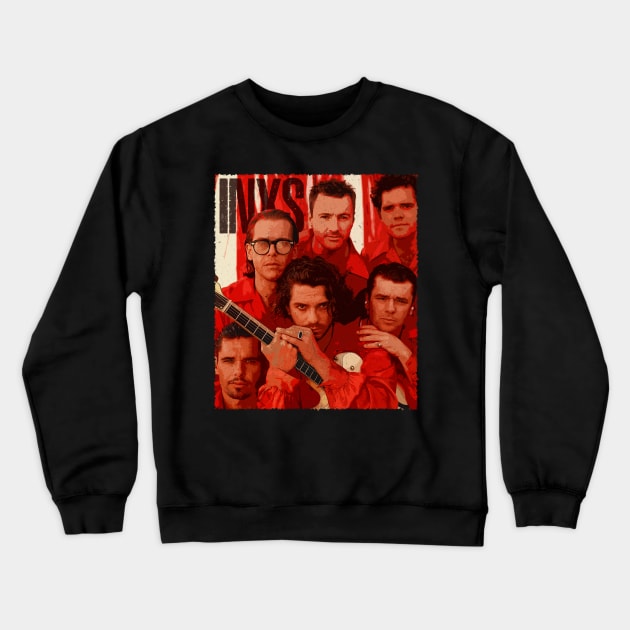 Inxs Vibe Immersing In The Spirit Of '80s Rock Crewneck Sweatshirt by Crazy Frog GREEN